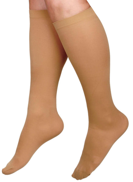 CURAD Compression Knee-High Hosiery Regular Length Beige