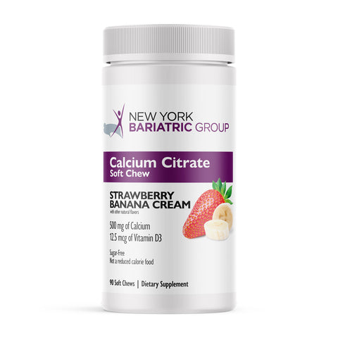 Image of NYBG Calcium Soft Chews Strawberry Banana bottle