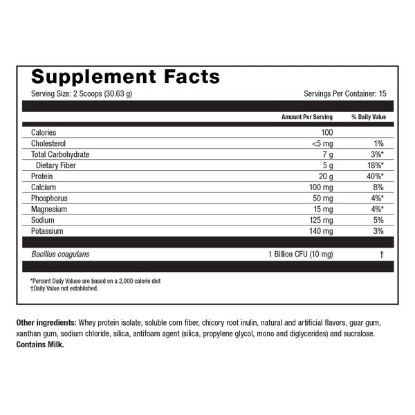Image of NYBG Protein Powder Peanut Butter Cookie Supplement Facts